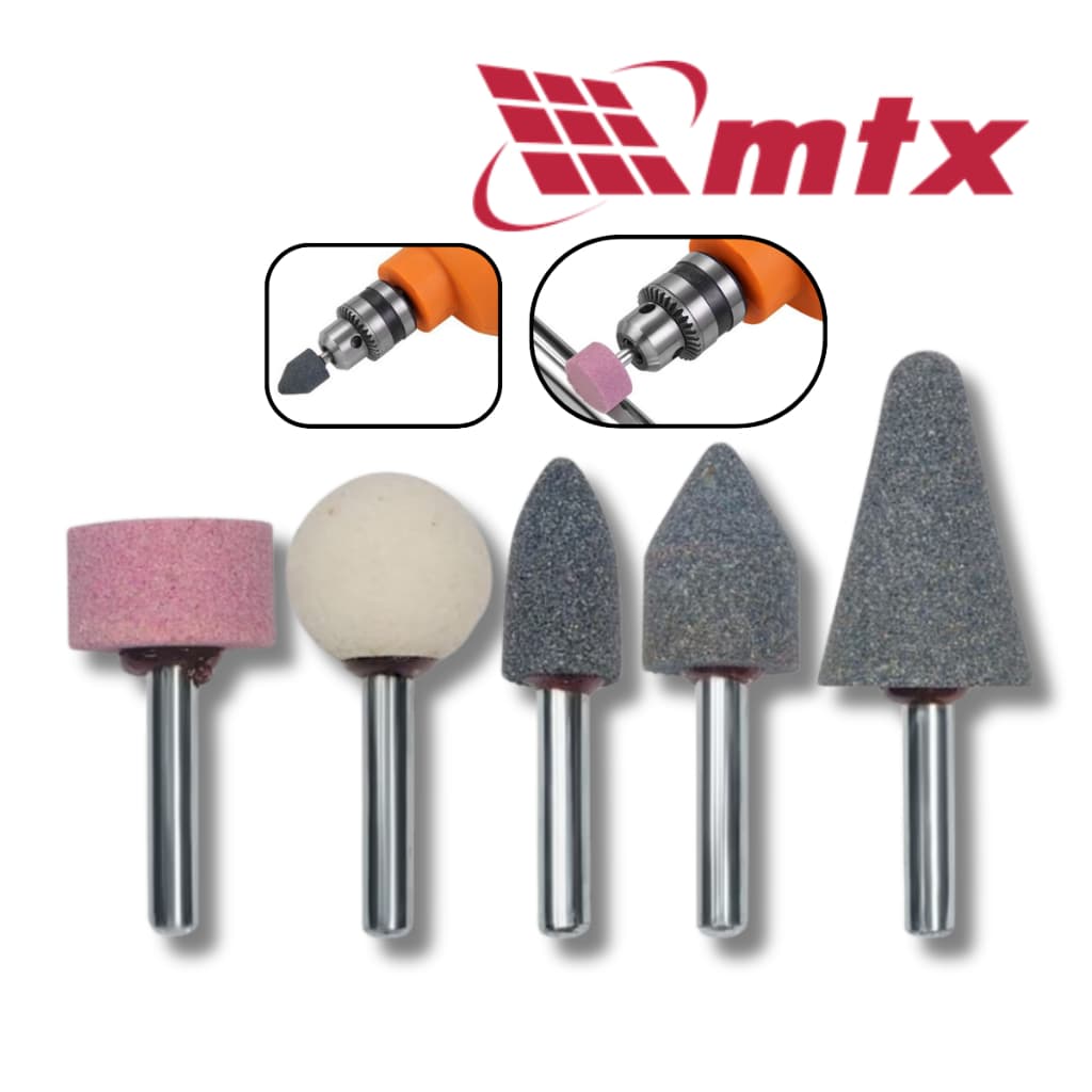 Kit Jogo de Ponta Montada 5 Pçs MTX para Mini Retífica Jogo Pedras De Moagem Para Furadeira Desbaste