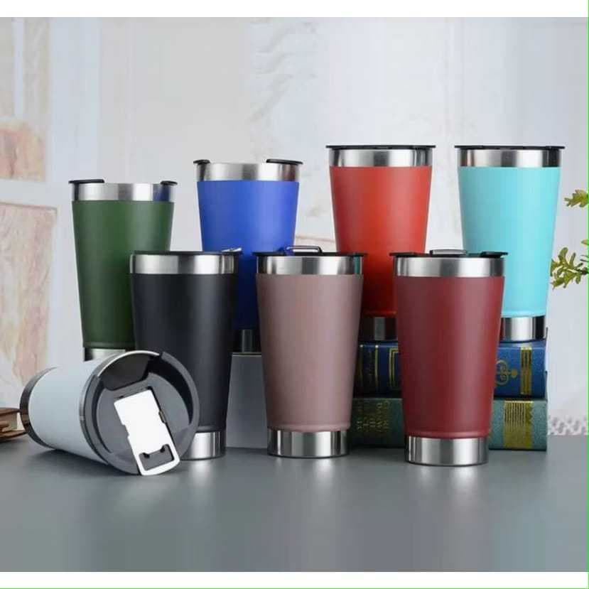Envio na hora-Copo Termico Com Tampa e Abridor 473ml Bebida Gelada Quente/promo