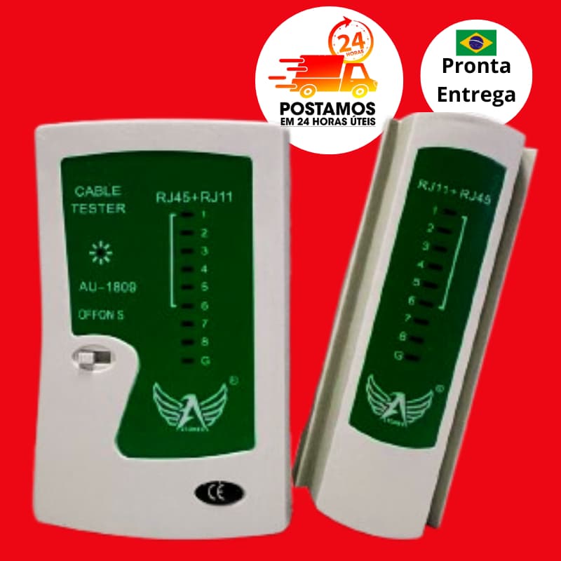 Testador de Cabo de Rede / Internet RJ45 E RJ11 Master e Apoio