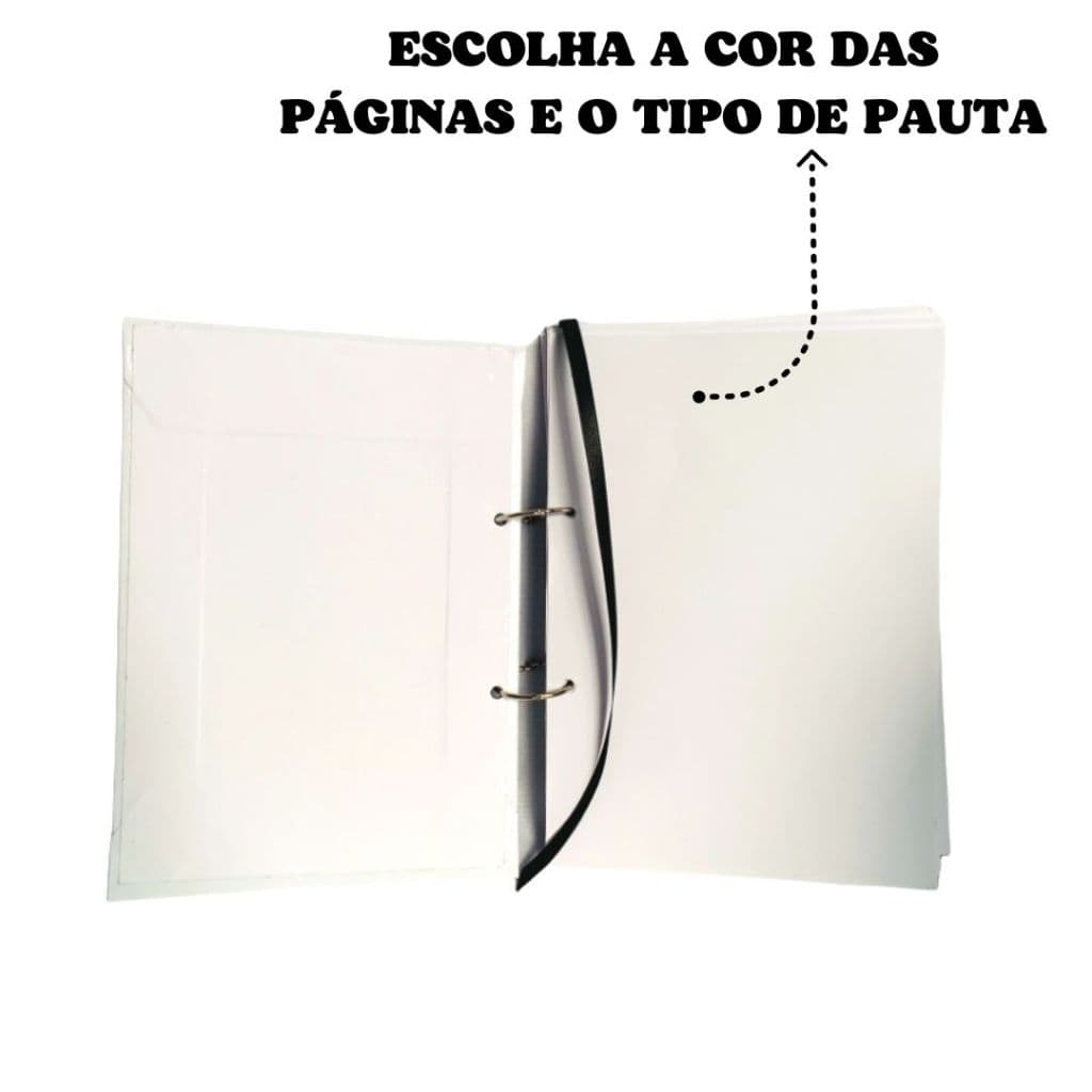 Refil para Caderno Argolado Innspirare A5 100 ou 200 páginas sem pauta quadriculada pontilhada linha