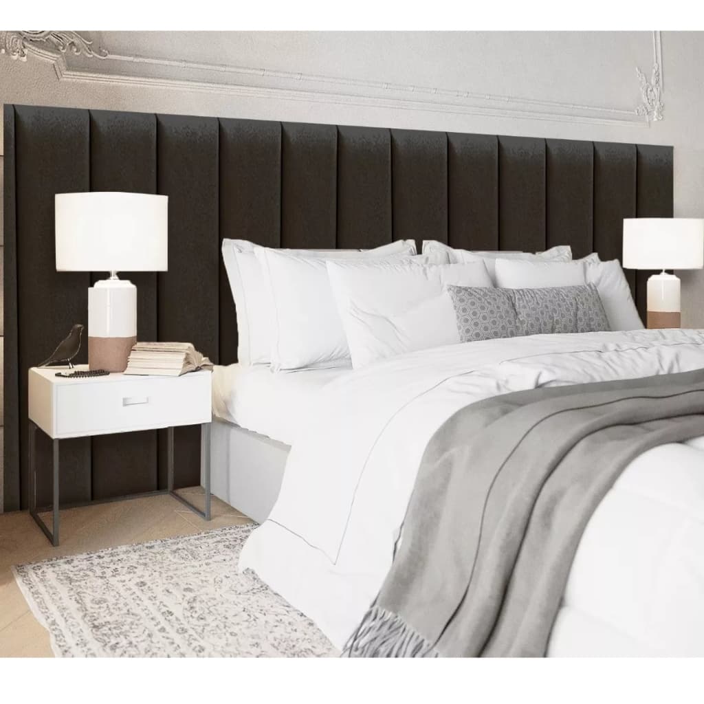 Cabeceira de Cama Courino Estofada para Cama Queen, Cama de King, Cama Casal, Cama Solteiro Confortável Elegante Modular