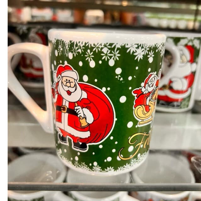 Caneca De Porcelana Feliz Natal  Natalina Papai Noel Vários Modelos