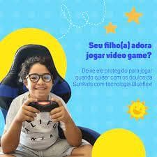 Óculos Infantil Flexível com Proteção Luz Azul Para Vídeo Games Tablet Celular Pc