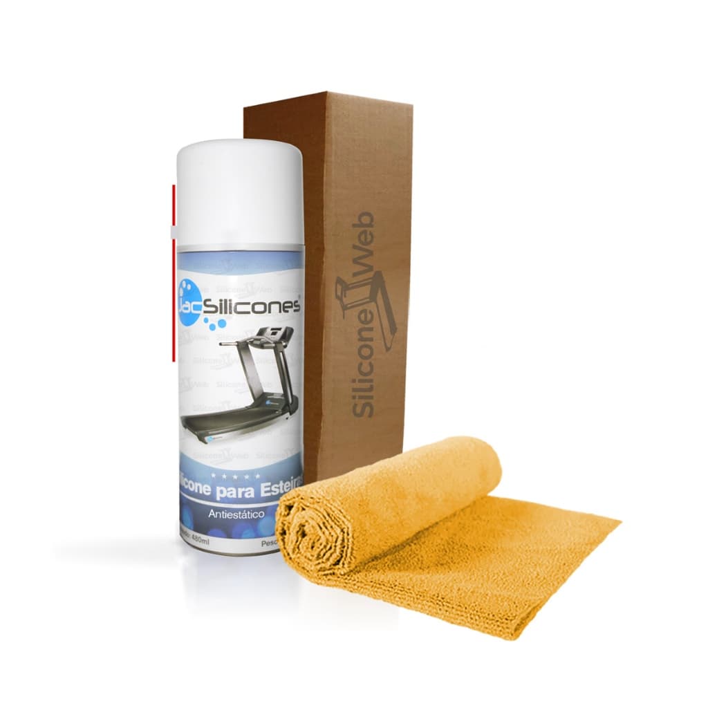 Silicone spray lubrificante para esteira JAC 480ml, limpeza e lubrificação