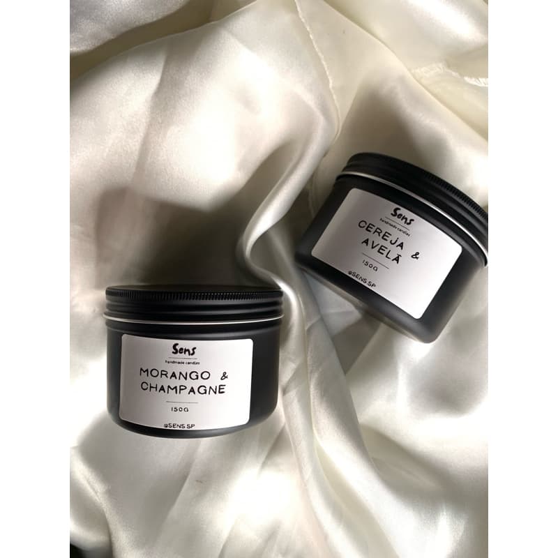 Kit com 2 Velas Aromáticas Premium em Cera de Coco 150g.