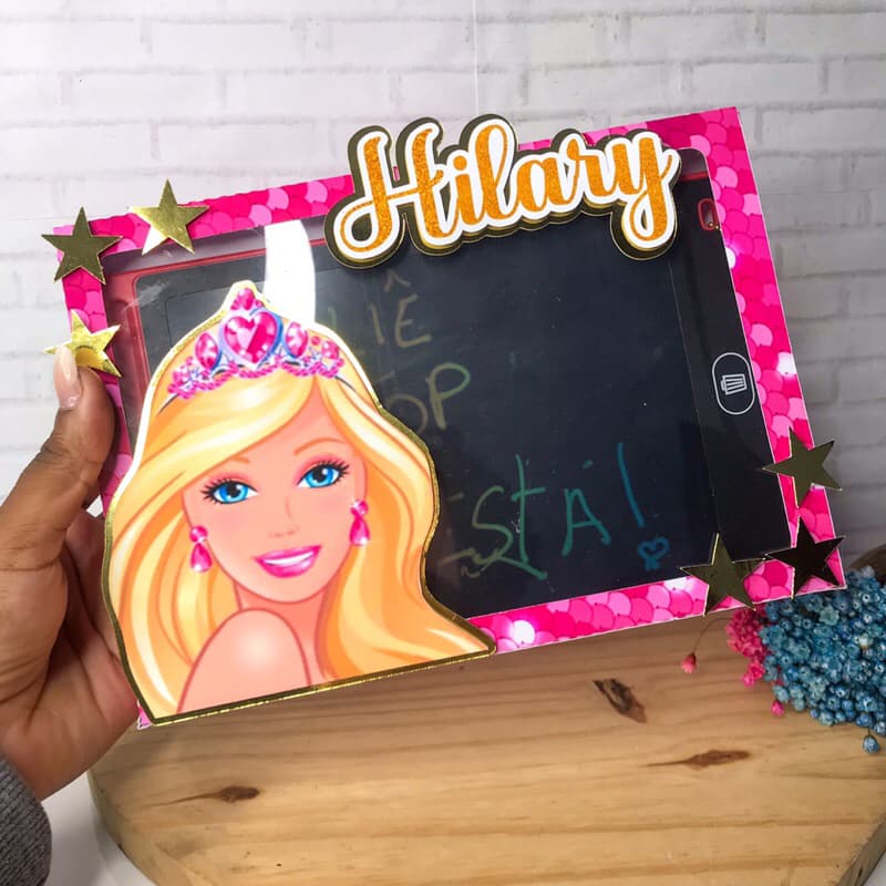 Lousa Mágica /Tablet led 8’5 Lcd- Personalizado Barbie