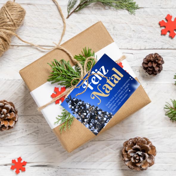 100 unidades tags de Natal 0,10x0,07 | Cartão Boas Festas e Feliz Natal- papel fosco 180gr frente e verso com furo