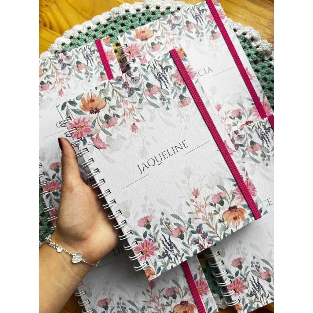 Caderno PERSONALIZADO A5 - Floral