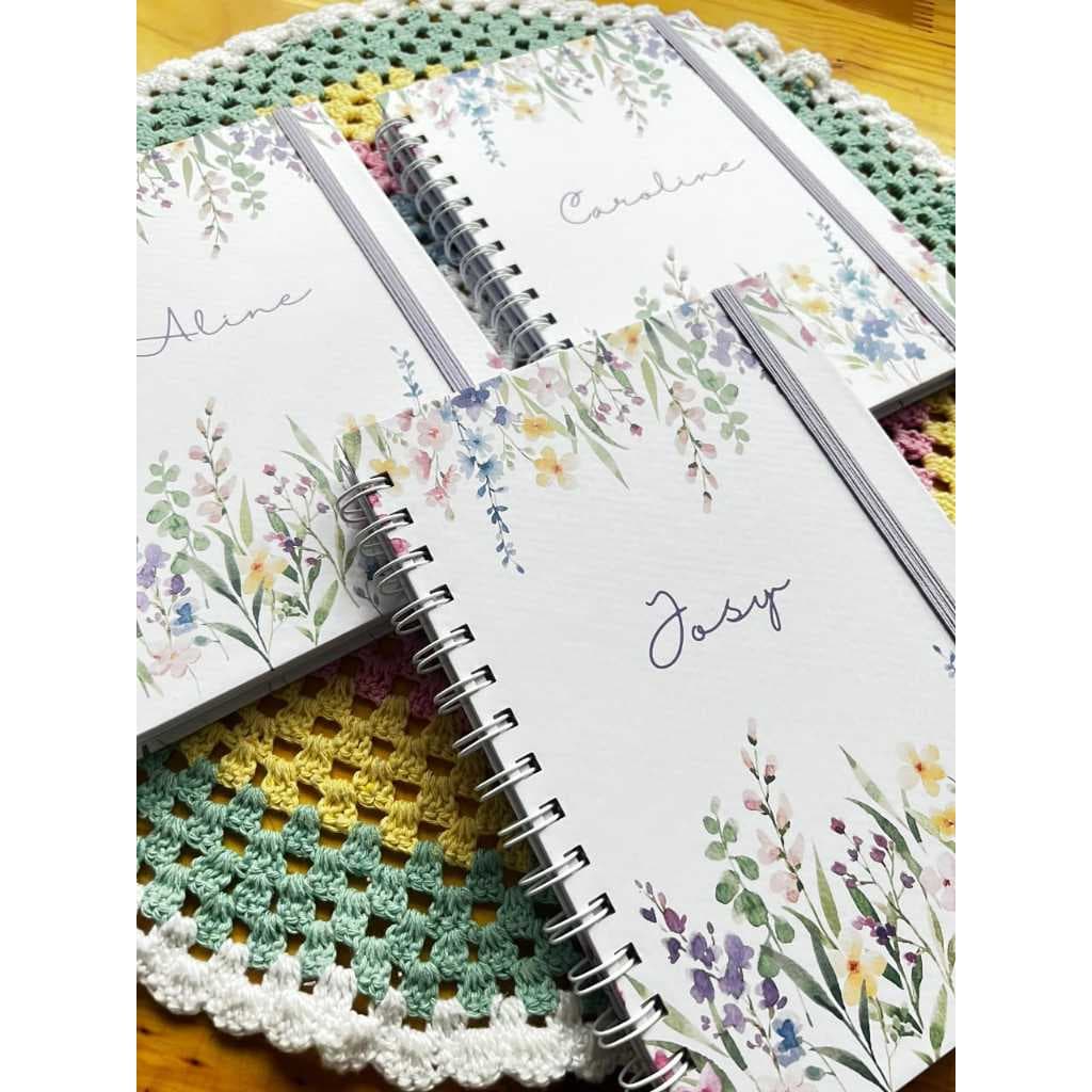 Caderno PERSONALIZADO A5 - Flores