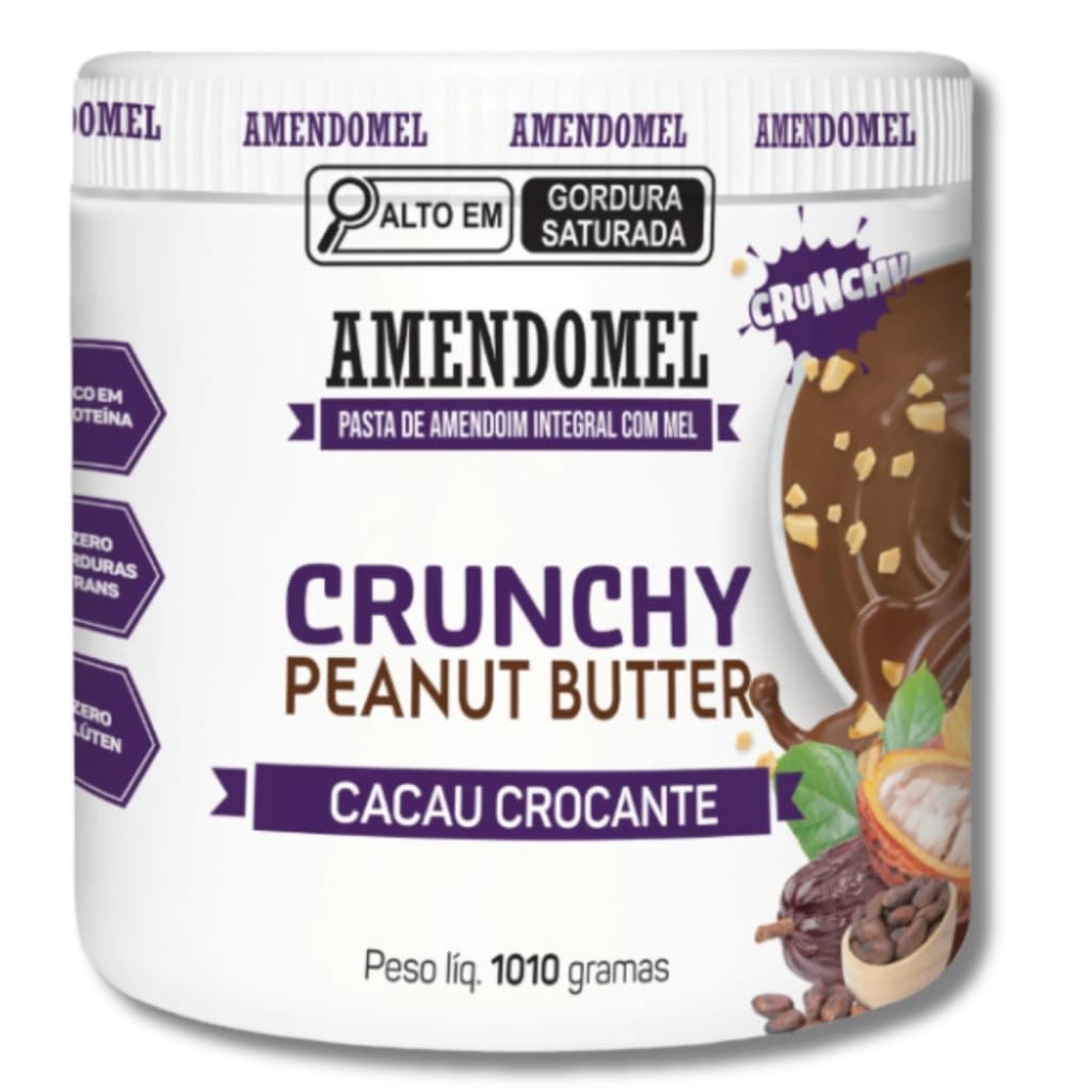 Pasta De Amendoim 1kg Amendomel Com Cacau Crocante - Thiani
