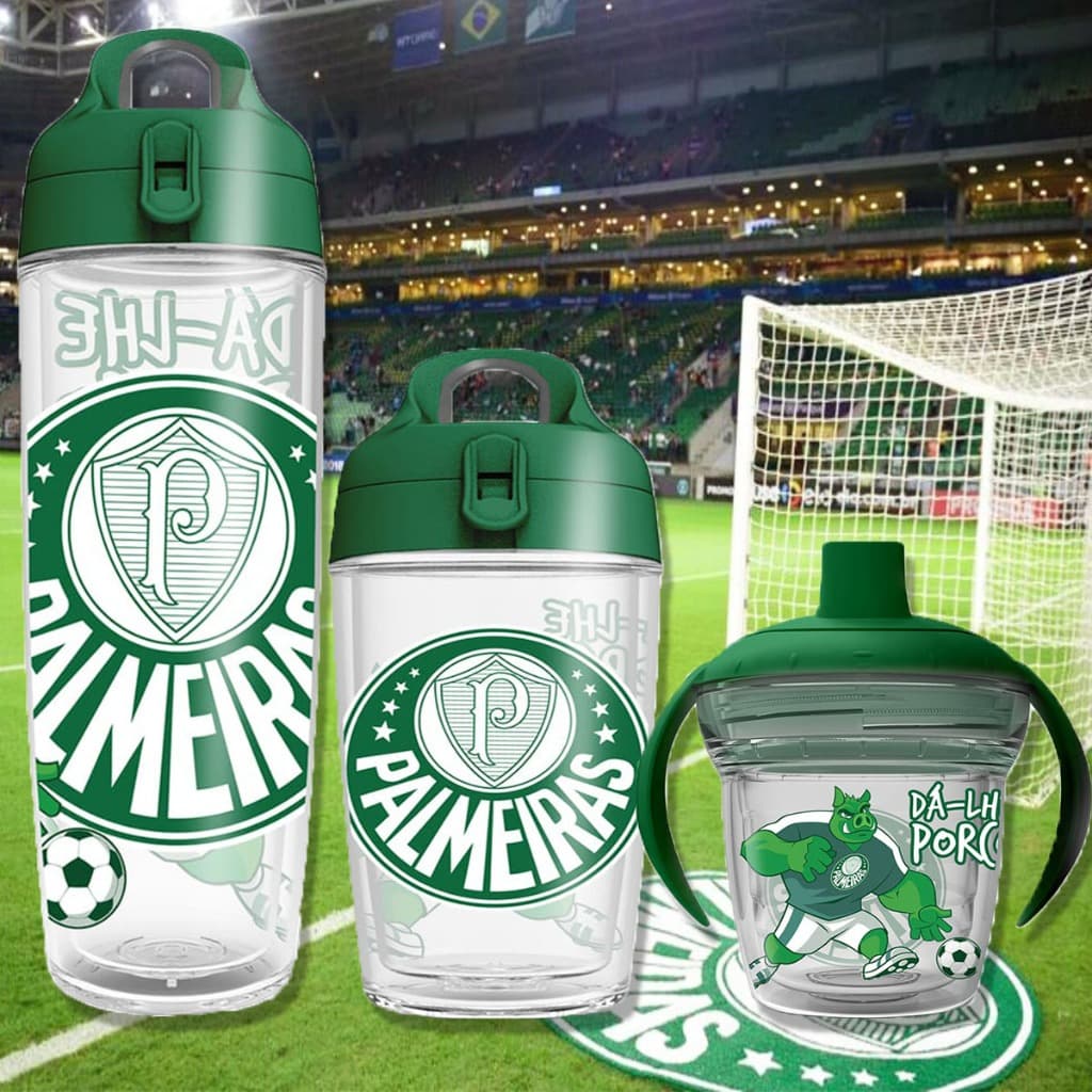 Garrafas De Água Palmeiras Squeeze Para Academia Esportes Escola E Copo Transição Infantil