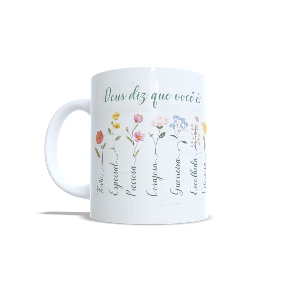 Caneca Xícara Personalizada Deus Diz Que Você É
