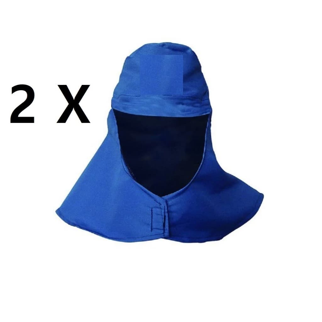 2 TOUCAS SOLDADOR BRIM AZUL C/ VELKRO FECHAMENTO PESCOÇO CA 31442