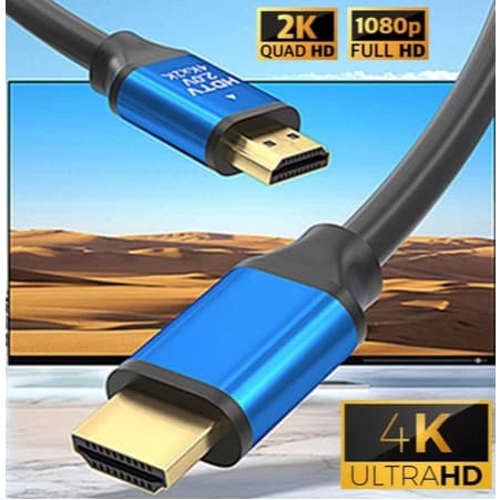 Cabo Hdmi 4k ultra HD gold blindado premium