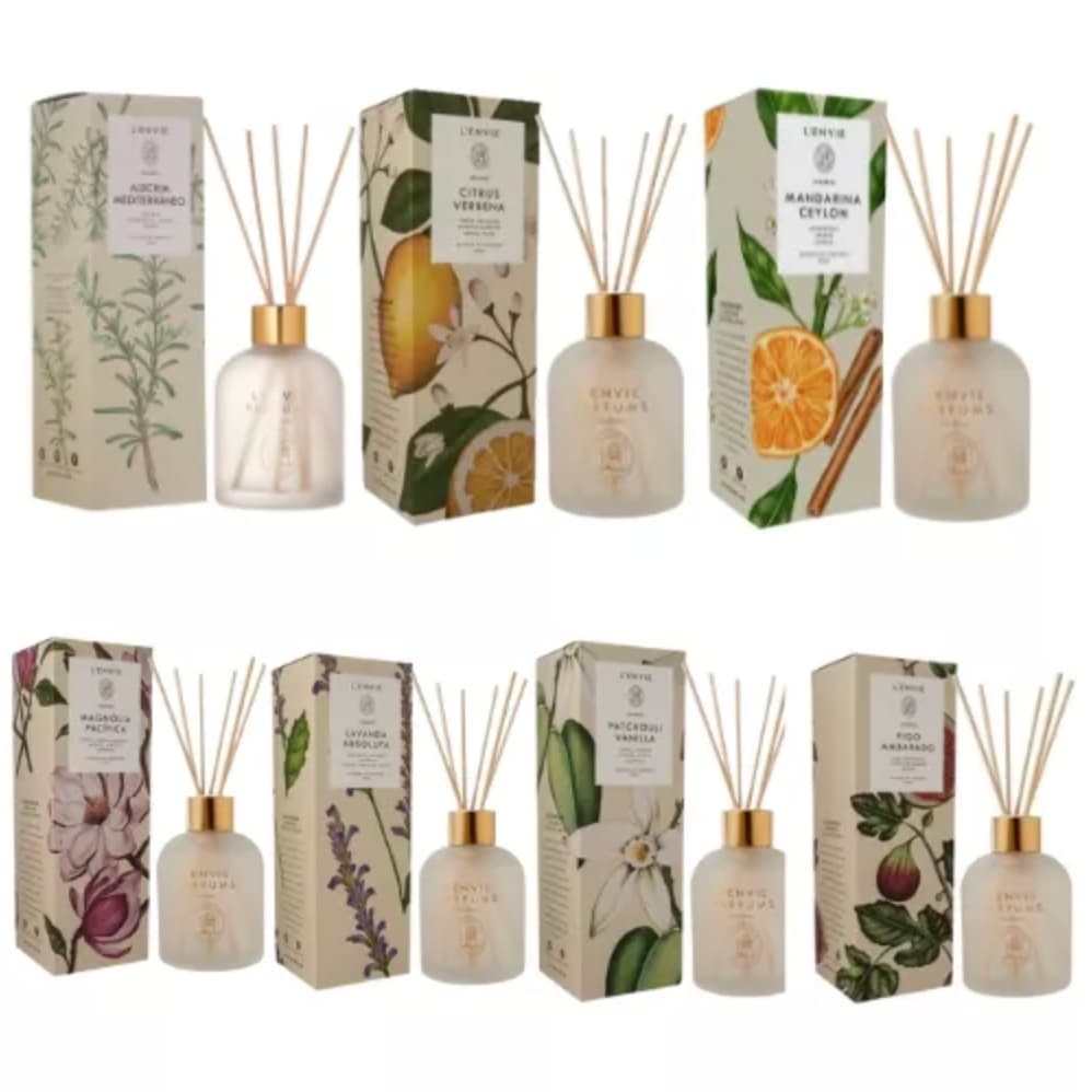 Difusor De Perfume 200ml Ambiente Aromatizador Banheiro Sala Varetas Lenvie Parfums  Aroma