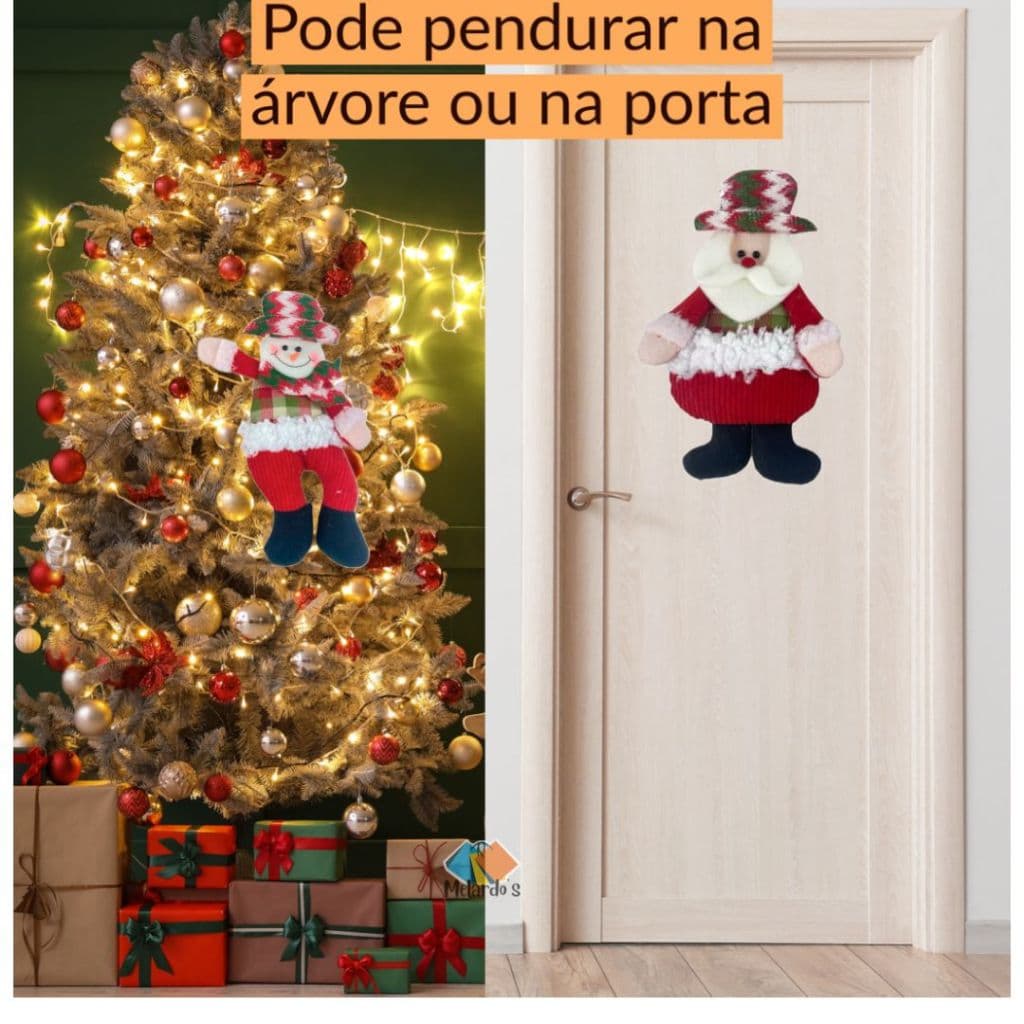 Enfeite Natalino de Pendurar Papai Noel Boneco de Neve Boneco De Natal