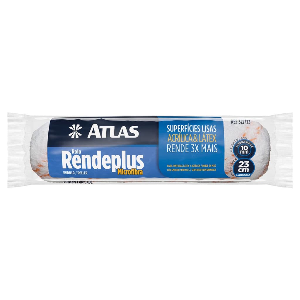 Rolo Pintura Microfibra Atlas 23 cm