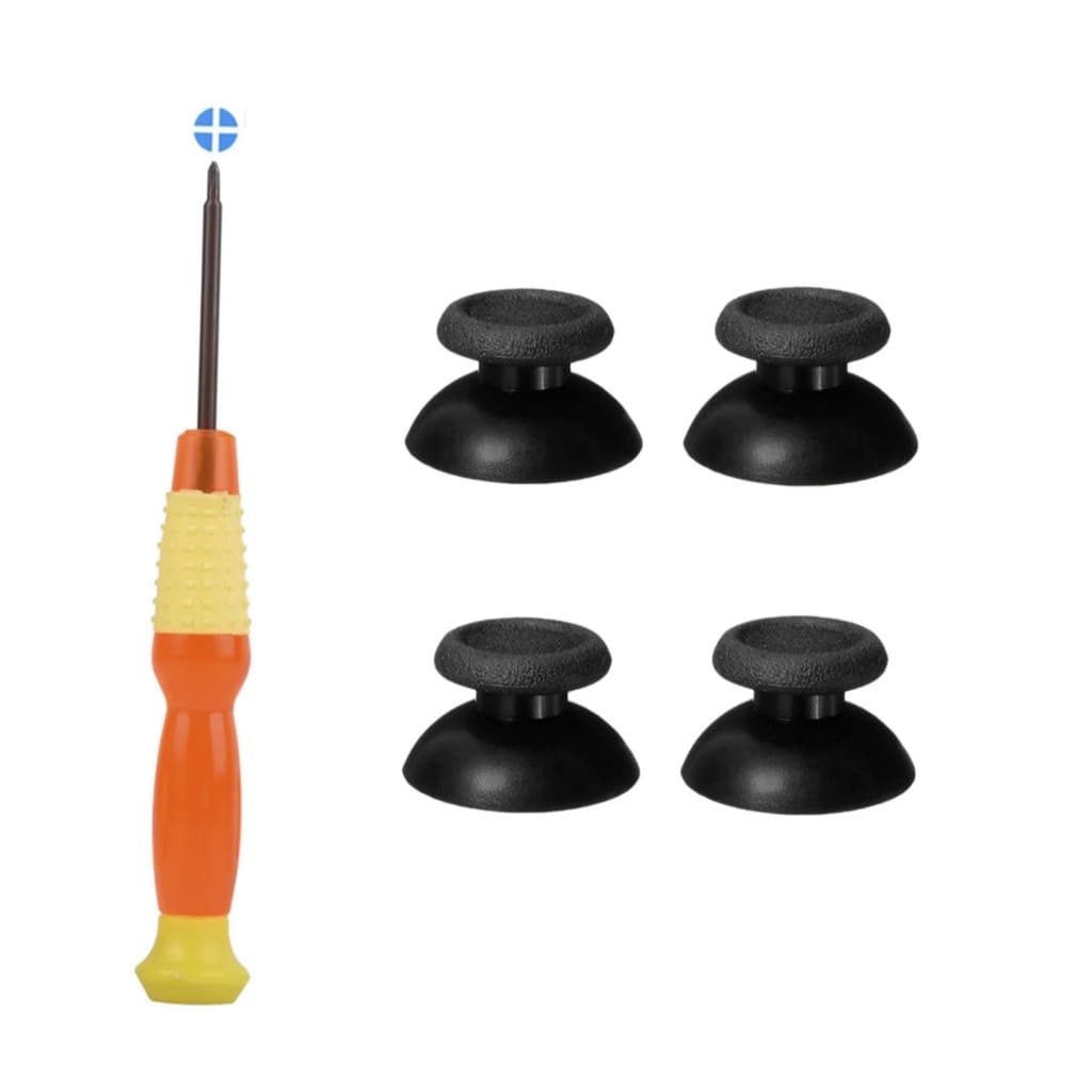 4  Botões Analógicos ou capa do analógico + 1 chave Philips  Para O Controle PS4