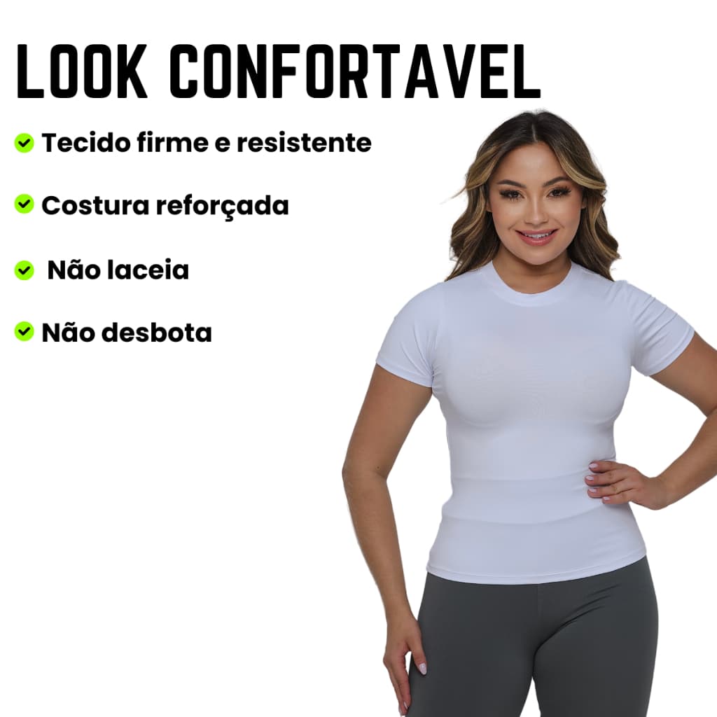 Camiseta Feminina Suplex Camiseta Versátil Suplex