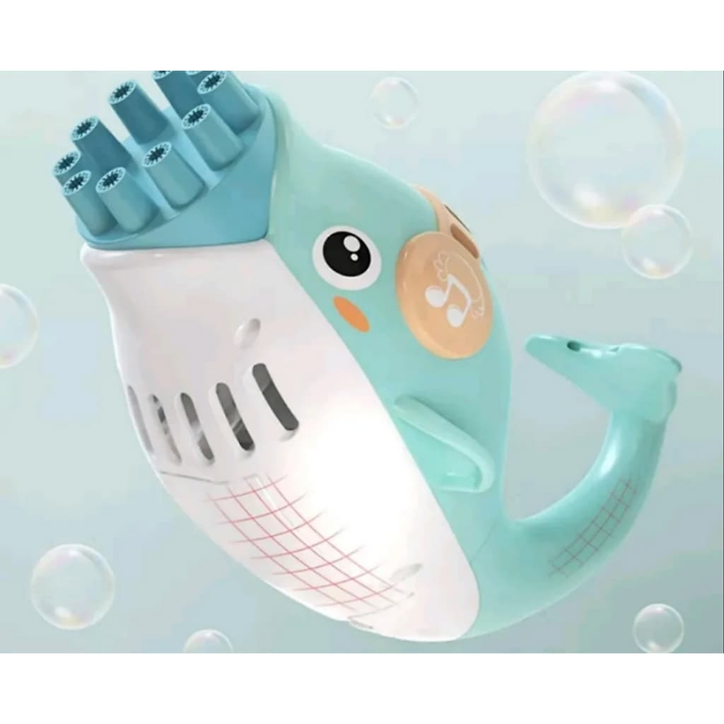 Golfinho Máquina De Lança Bolhas Soprando Sabão Automático,pilha modelo novo Bolinha de Sabão Metralhadora Baleia