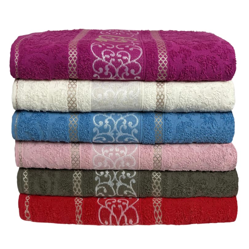 Kit com 6pçs  Toalha de Banho 75x145cm Ele & Ela 100% Algodão - Kihertex