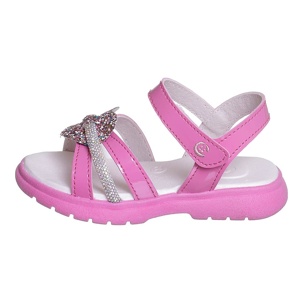 Sandália Infantil Feminina Menina Antiderrapante Pink Coração