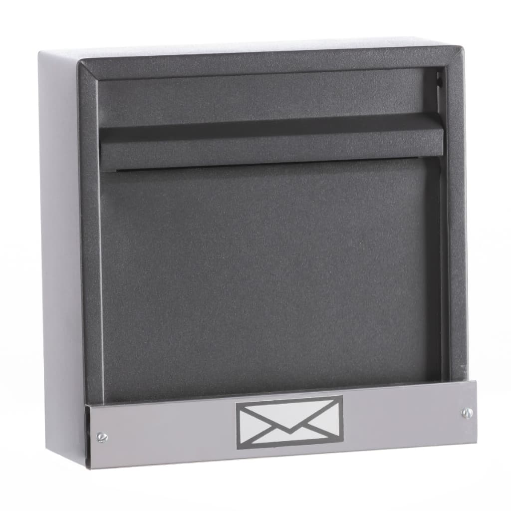 Caixa De Correio Portão Carta Grade Horizontal Preta, Branca, Texturizada C/ Inox