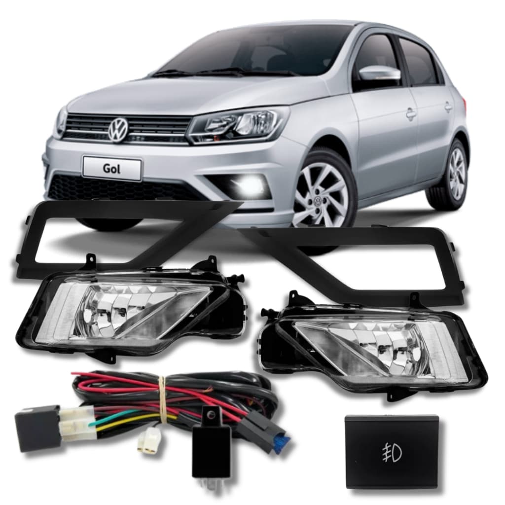 Kit De Farol Milha Auxiliar Novo Gol / Voyage G8 Bt Mod Orig