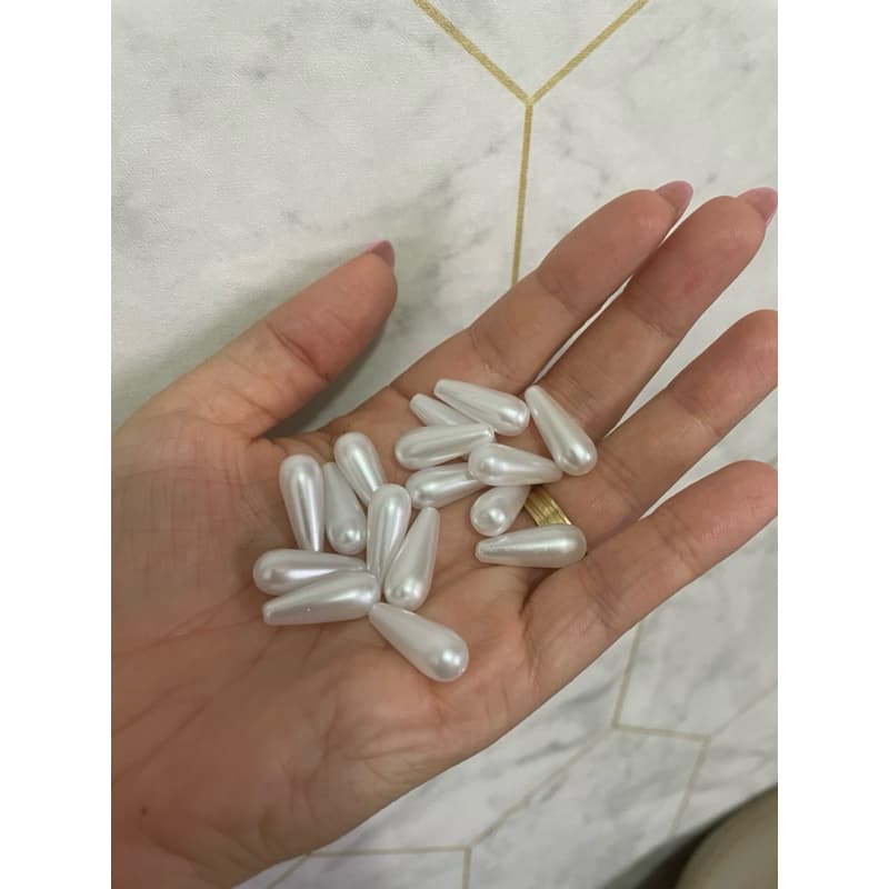 Pérola gota 8x20 200 pçs - branca