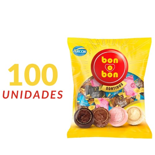 Kit 2 BomBom Sabor Sortido Arcor Bonobon 750g - 50 Unidades - Arcor