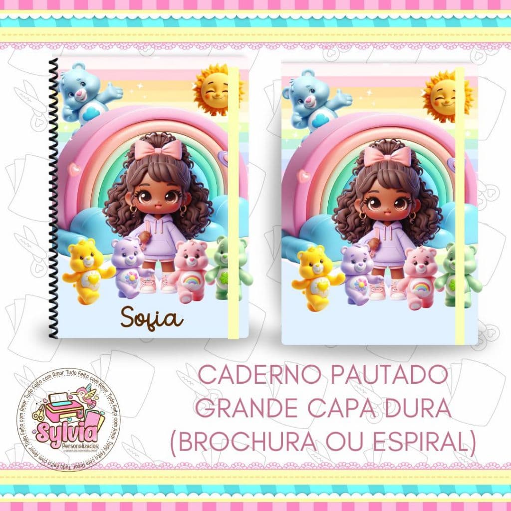 Caderno Grande BROCHURÂO / Espiral Personalizado - Capa Dura