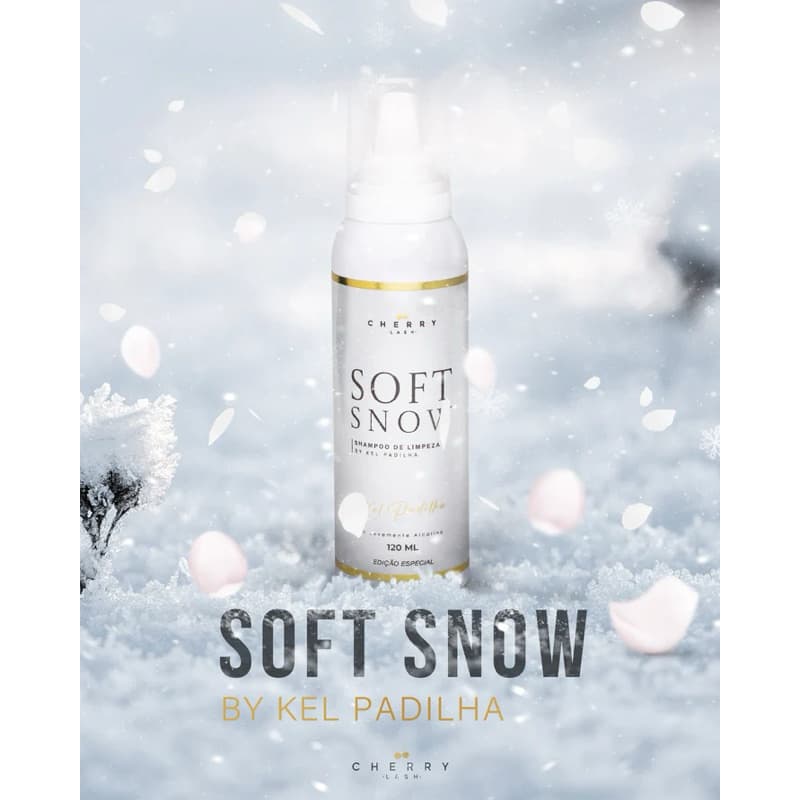 Espuma Mousse de Limpeza Soft Snow Cherry Lash Extensão de Cílios -Colab Kel Padilha ENVIO IMEDIATO 140ML