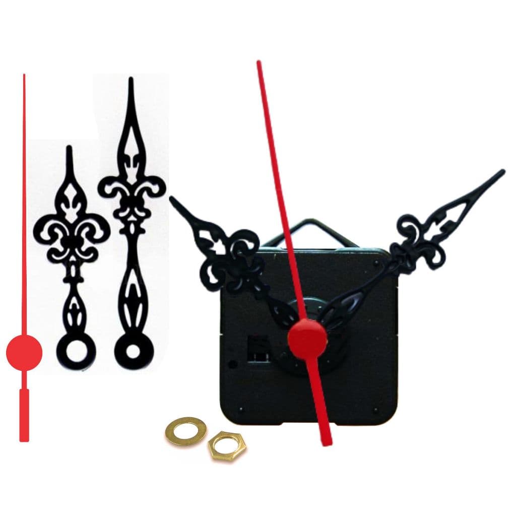 3 Kits de Maquinas de Relógios + 3 Ponteiros Luiz Xv Condessa colonial trabalhados pretos e brancos