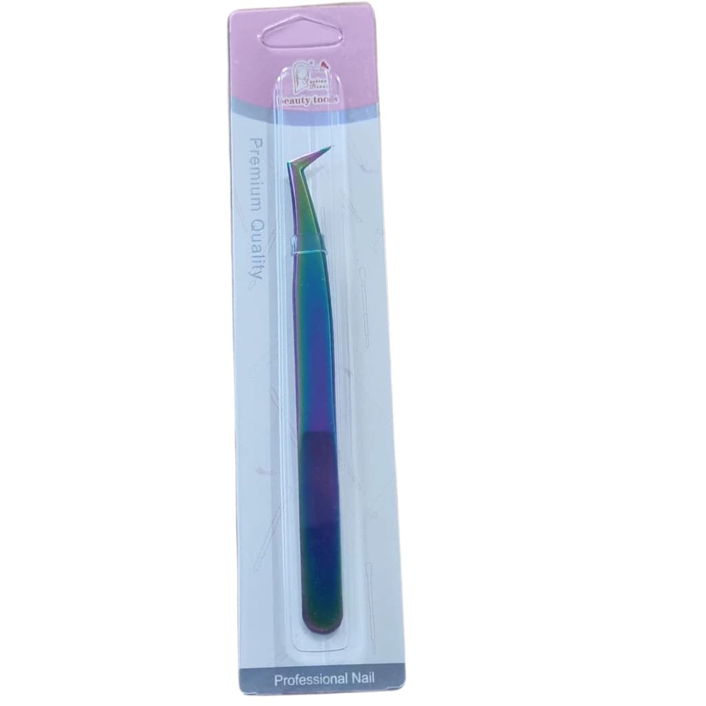 kit 3/6/9/12 Pinça De Precisão Reta Para Cilios Beauti Tools Furta Cor