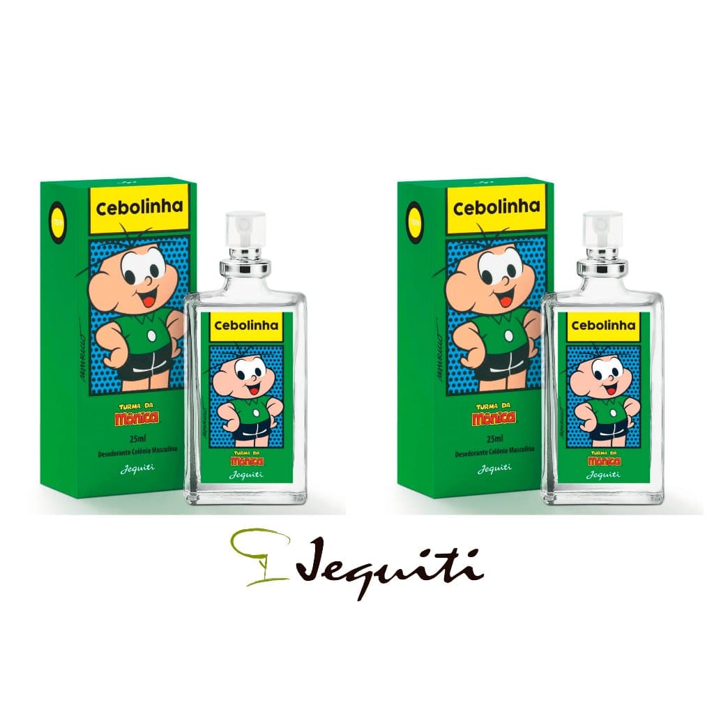 Kit 2 Colônias Cebolinha Desodorante Perfume Jequiti 25 ml cada Turma da Mônica