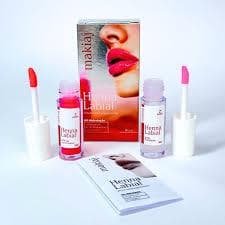 Henna Labial Makiaj Rosa e vermelha 3ML