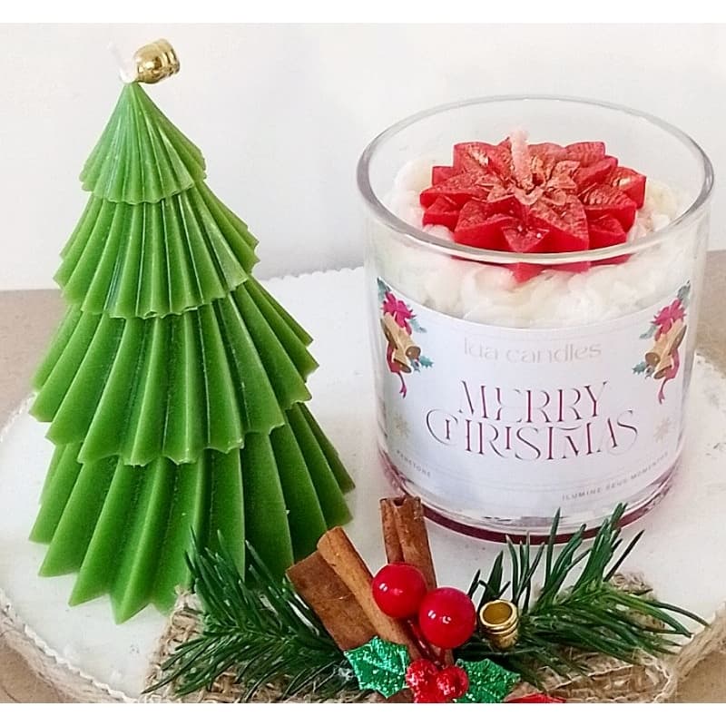 kit vela aromática perfumada/kit natalino/ vela árvore de natal/ vela aromática 175g
