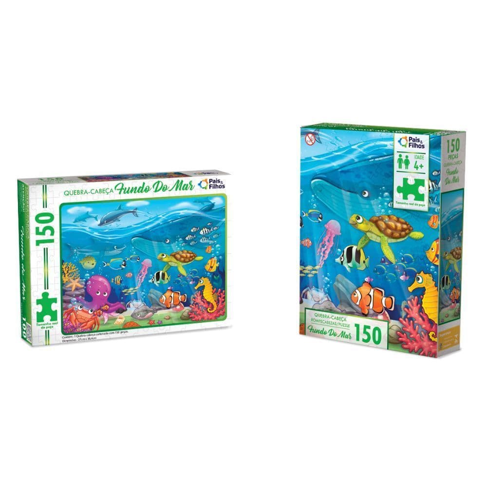 Quebra cabeça fundo do mar - Pais e Filhos