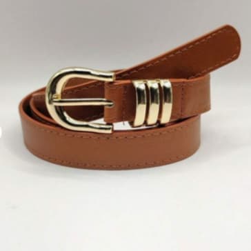 Cinto feminino com fivela dourada importado