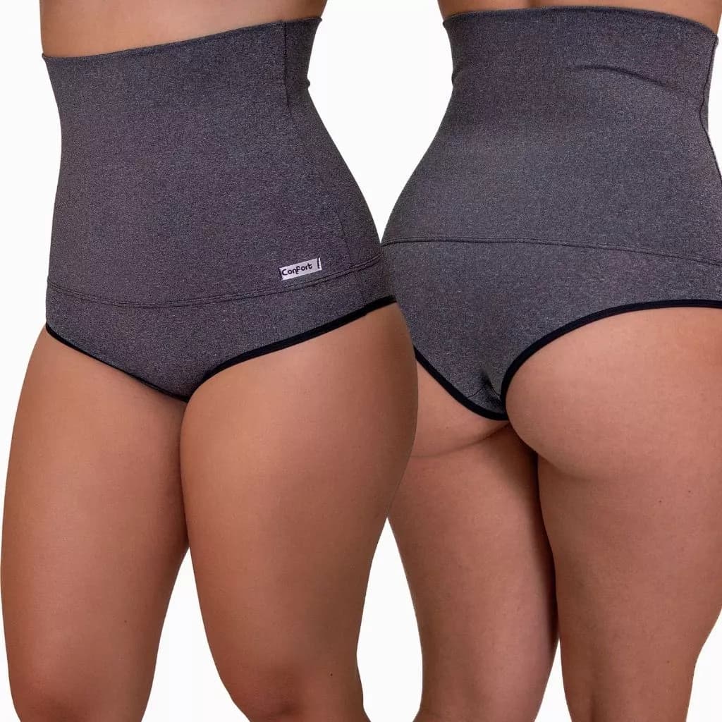 Cinta Modeladora 27 cm de Cós Duplo Reforçado Seca Barriga Pós Parto Cintura Alta 50/52/54