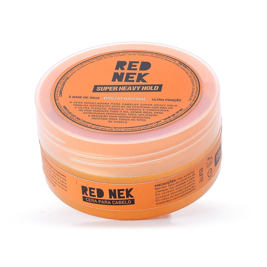 Cera Para Cabelo Super Heavy Hold Ultra Fixação Brilho Natural 150g Red Nek