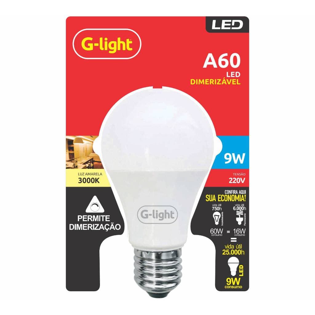 Lâmpada Led Bulbo 9w 3000k 220v Dimerizável Dimmer