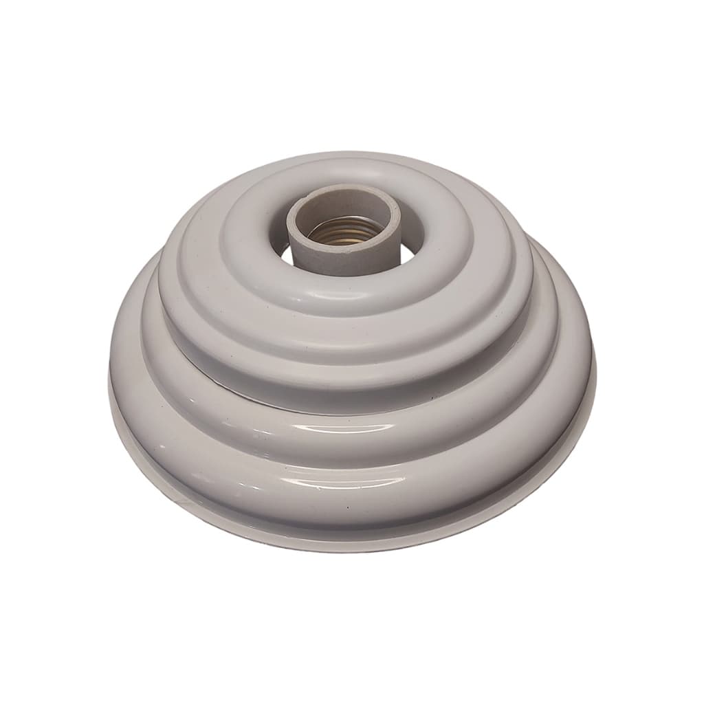 Plafon Plafonier Redondo Branco Suporte P/ Lâmpada 100w Soquete Trava 250v Iluminação Globo