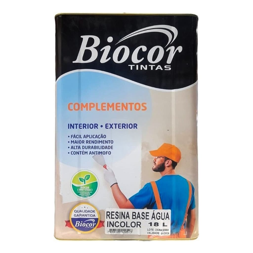 Resina Acrílica Incolor Impermeabilizante Base Água Piso Telhas Tijolos Interior Exterior 18 Litros
