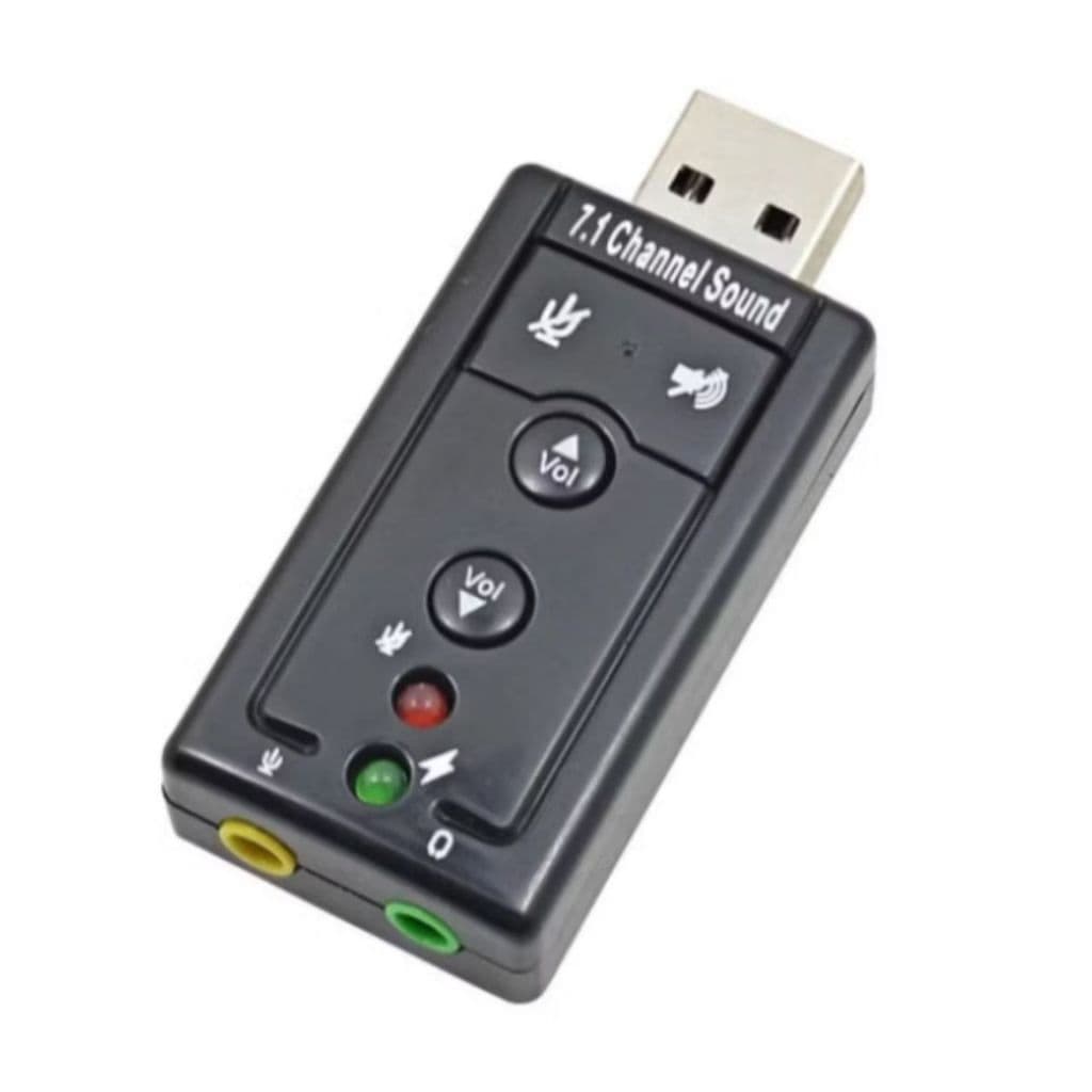 Placa De Som Usb 7.1 Canais Adaptador Audio Fone De Ouvido, notebook
