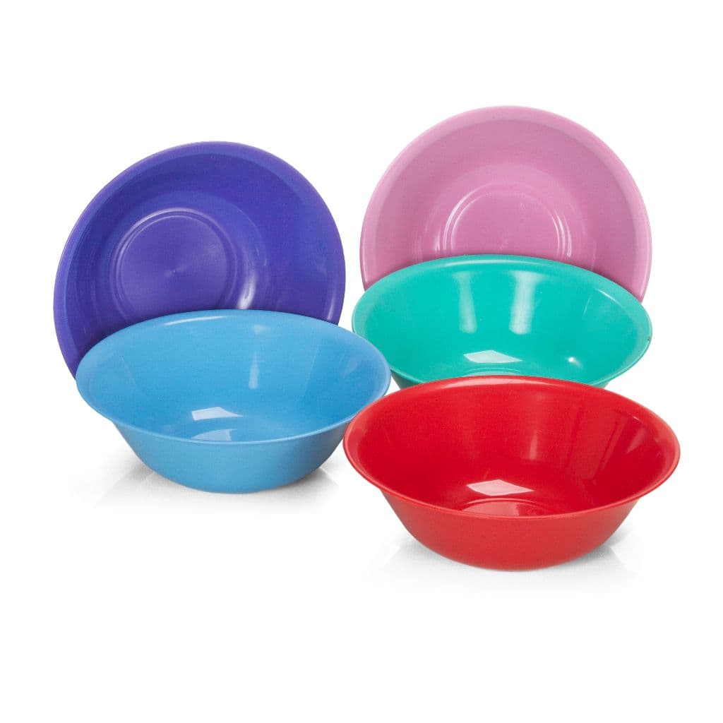 Kit 10 Cumbucas Tigelas 1 litro grande de Plástico Peças Coloridas Sopas Caldos Sobremesas Bowl