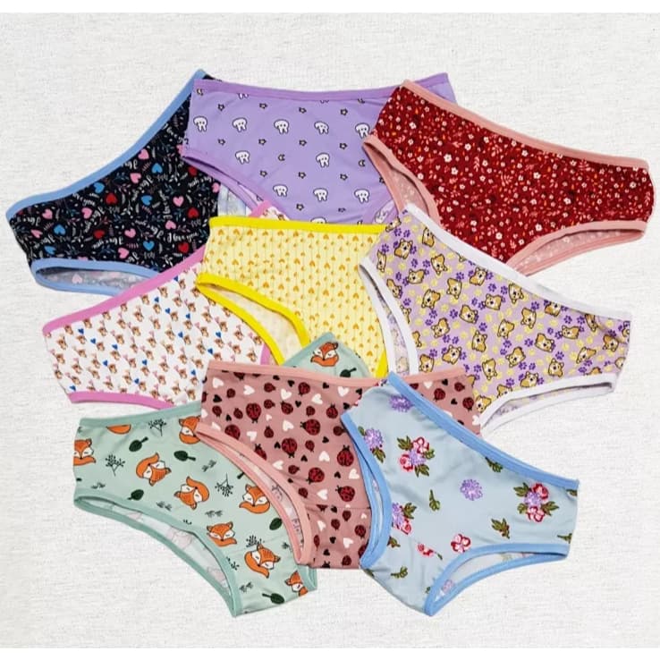 Kit 5 Calcinha Infantil Suede Menina Moça Confort Moda Íntima