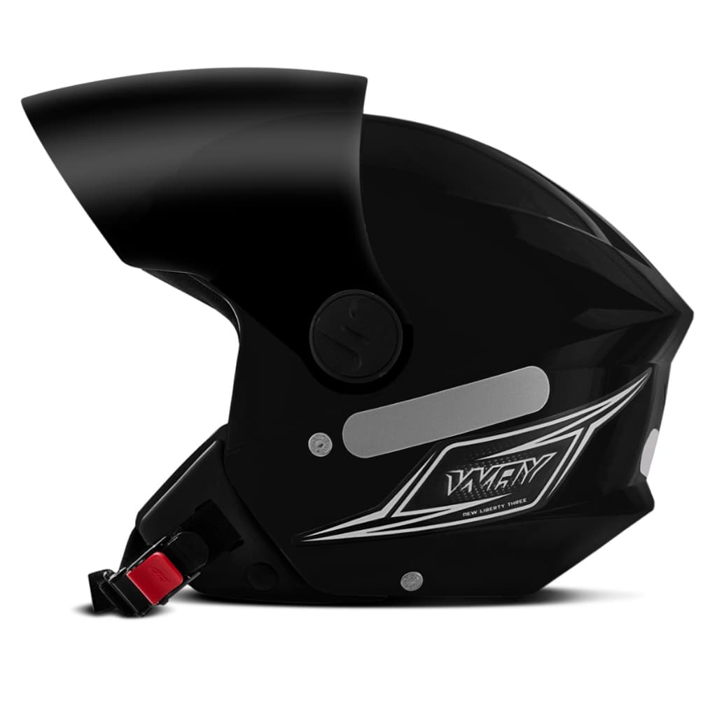 Capacete Moto Aberto Mixs Way Viseira Fumê Feminino Masculino Modelo New Three Fosco Brilhante Novo