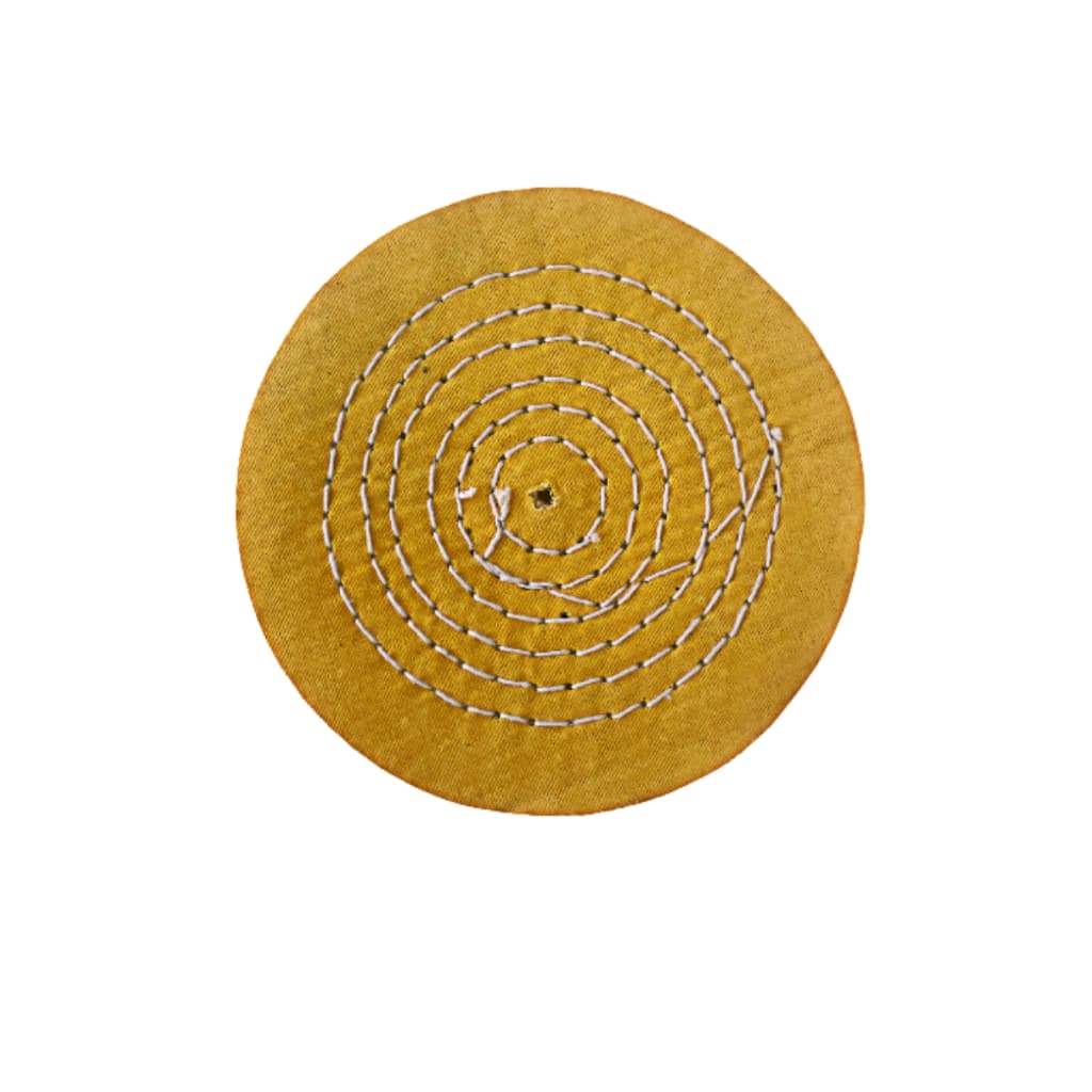 roda rodopano disco sisal com tecido 6" 15 cm de diâmetro polimento metais