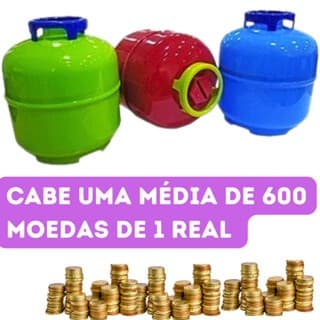 Kit 3 Cofres Grande Botijao Plastico Diversas Cores Poupança Educacional